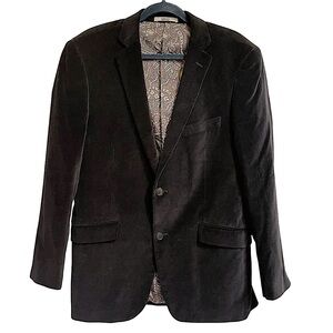 Adolfo Black Velvet Two Button Blazer Size 40R